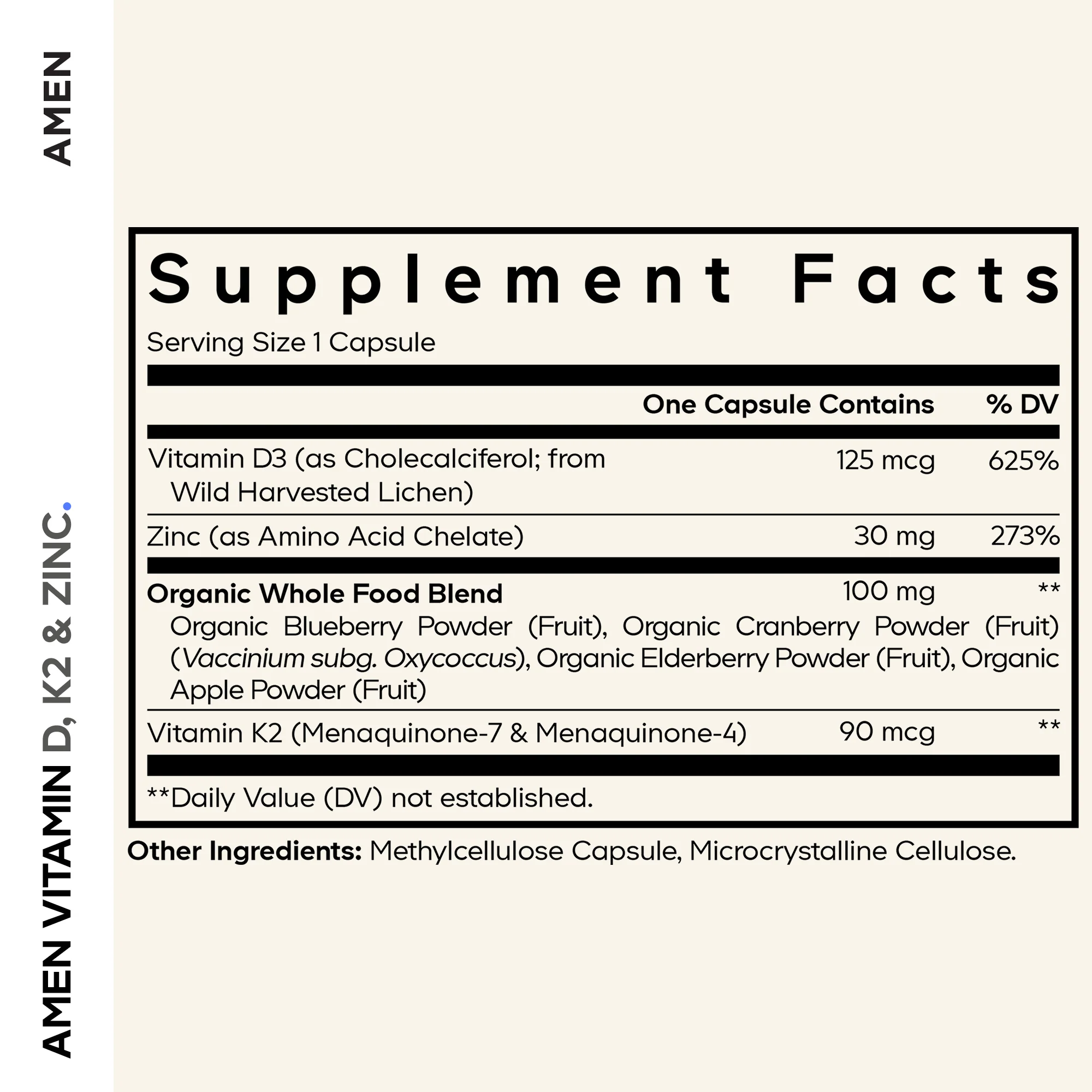 Amen Vitamin D, Zinc & K2 - Image 4