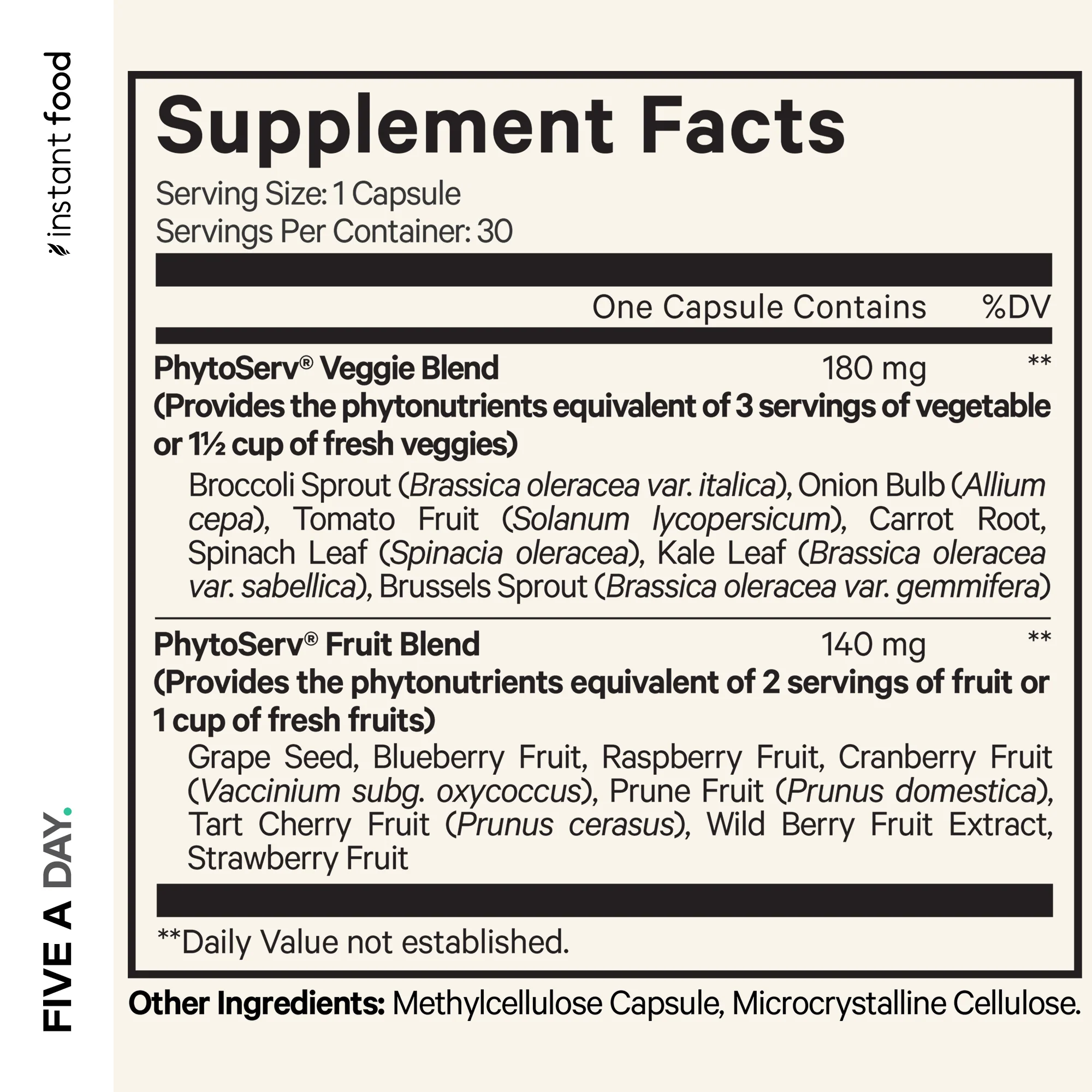 Instantfood Five A Day Fruits & Veggies Vitamins - Image 5